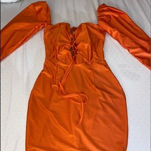 Orange customized dress